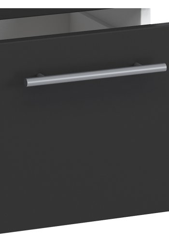 Flandu underskab, m. 1 lge og 2 skuffer - sort/hvid tr