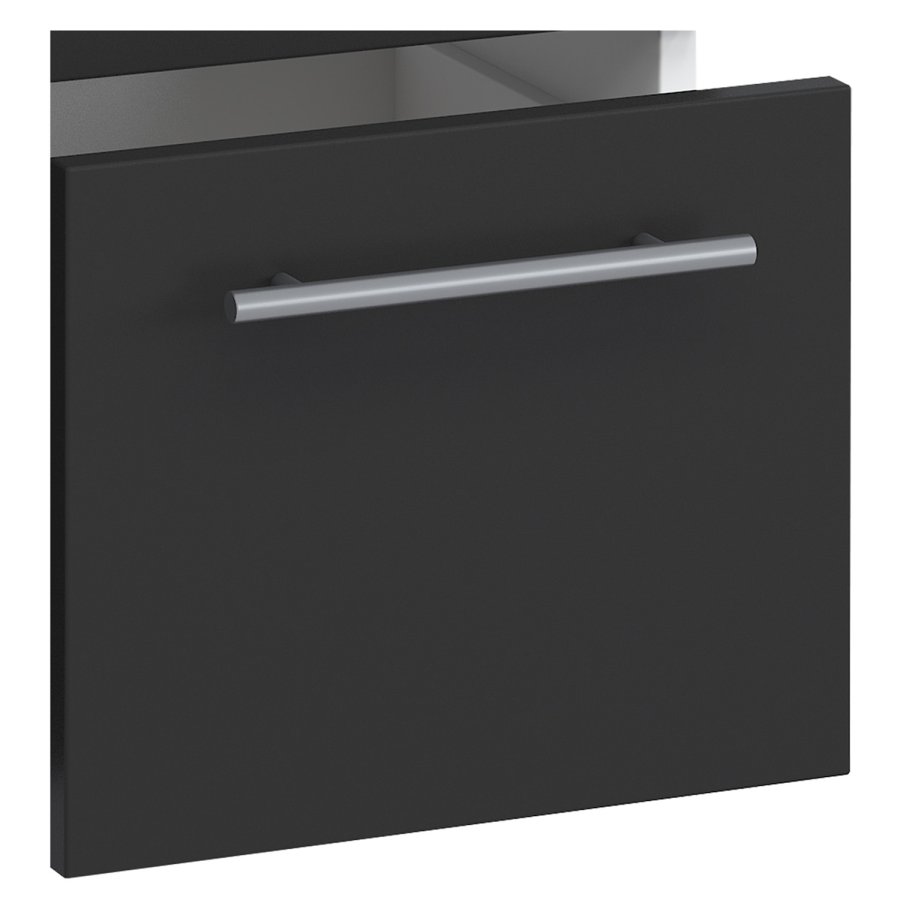 Flandu underskab, m. 1 lge og 2 skuffer - sort/hvid tr