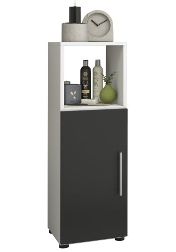 Flandu skab, m. 1 lge - sort tr