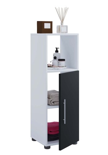 Flandu skab, m. 1 lge - sort tr