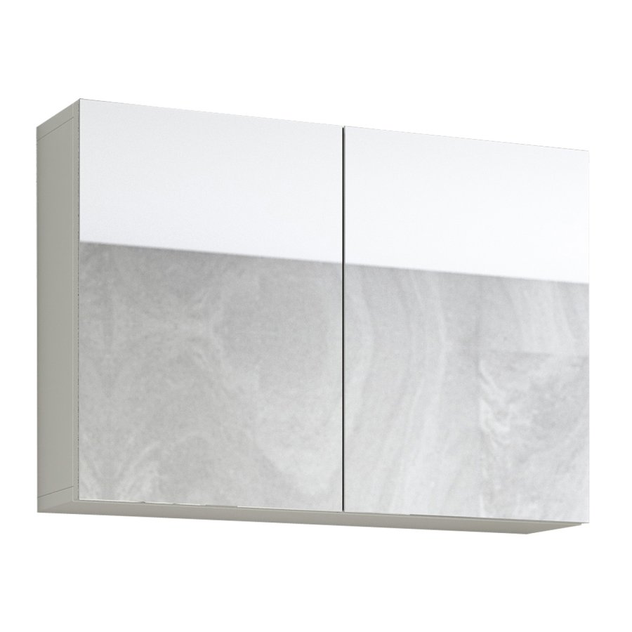 Flandu vgskab, m. 2 spejllger - hvid tr