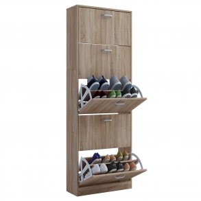 Sipos XL skoskab, m. 5 lger - natur tr