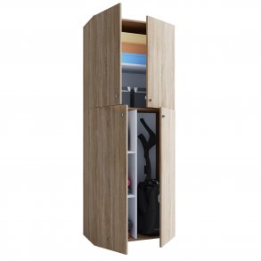 Lona skab, m. 4 lger og 4 hylder - natur tr