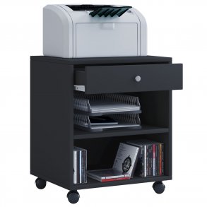 Salda skuffesektion, m. 1 hylde og 1 skuffe - sort tr