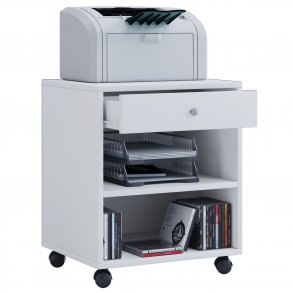 Salda skuffesektion, m. 1 hylde og 1 skuffe - hvid tr