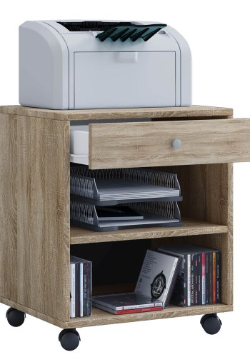 Salda skuffesektion, m. 1 hylde og 1 skuffe - natur tr