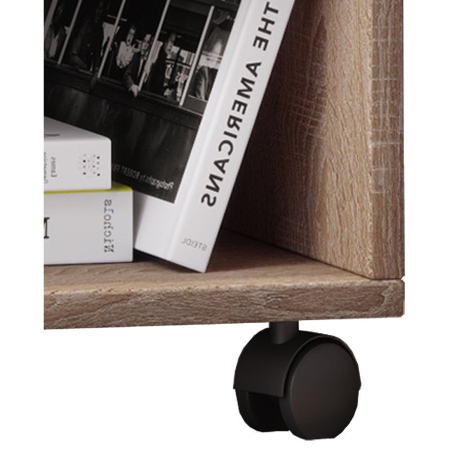 Rolda sengebord, m. 1 hylde og 1 skuffe - natur tr