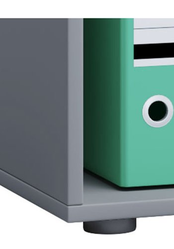 Lona L reol, m. 1 hylde - gr og hvid tr