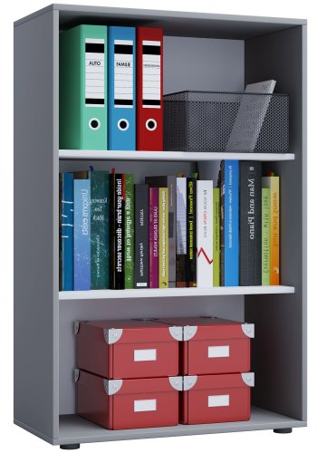 Lona XL reol, m. 2 hylder - gr og hvid tr