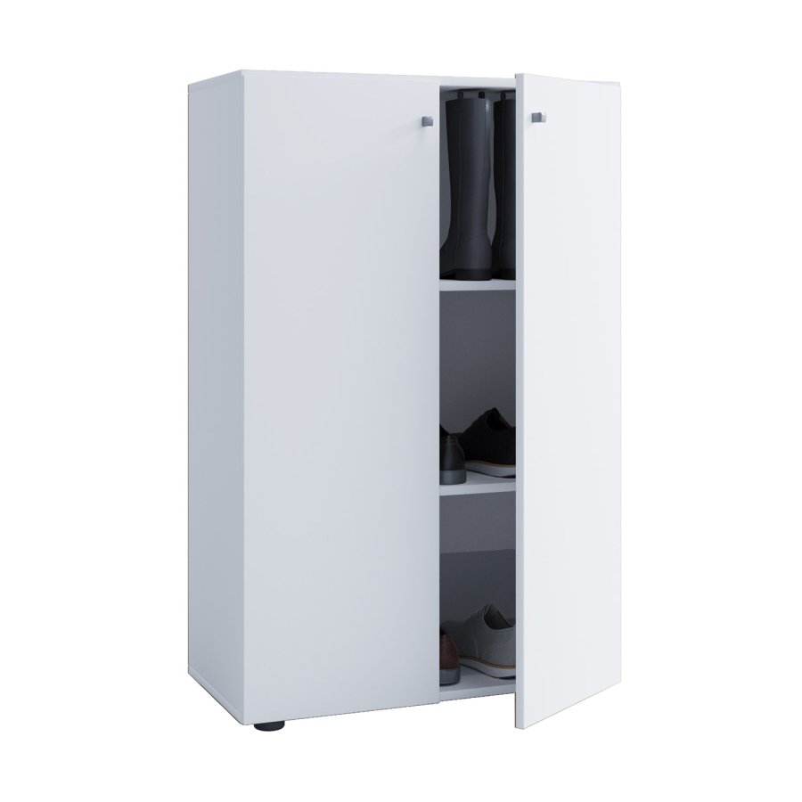 Lona skab, m. 2 lger og 2 hylder - hvid tr