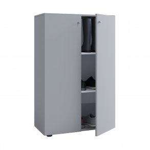 Lona skab, m. 2 lger og 2 hylder - gr tr