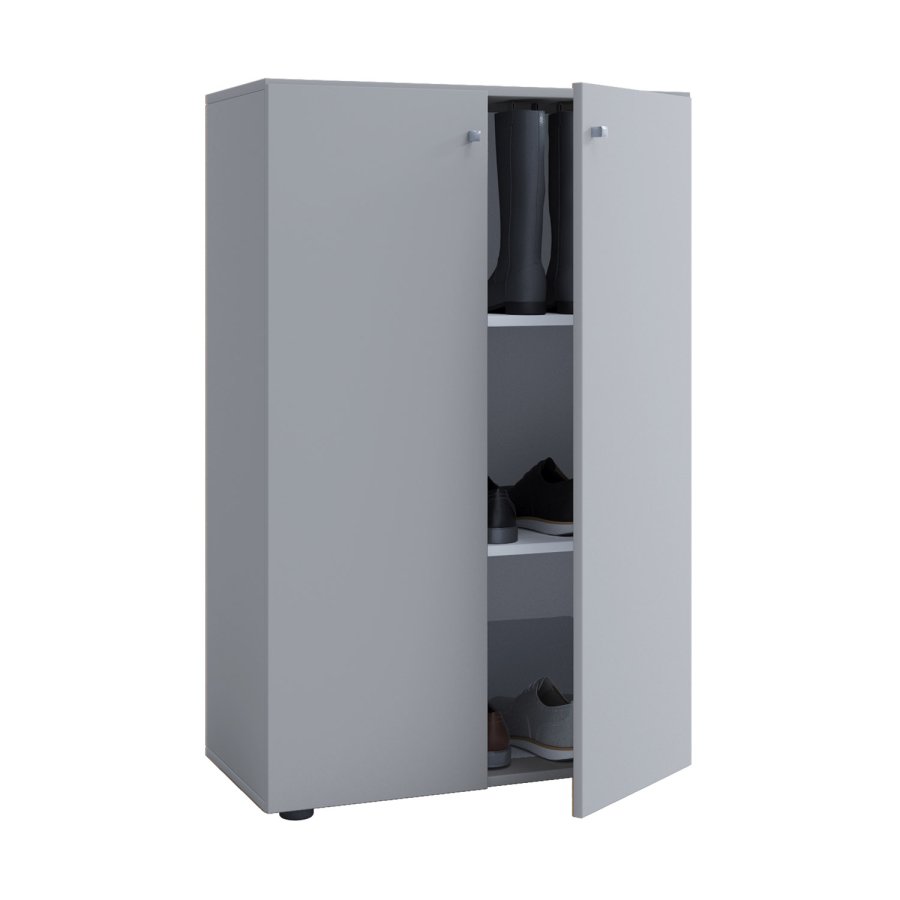 Lona skab, m. 2 lger og 2 hylder - gr tr