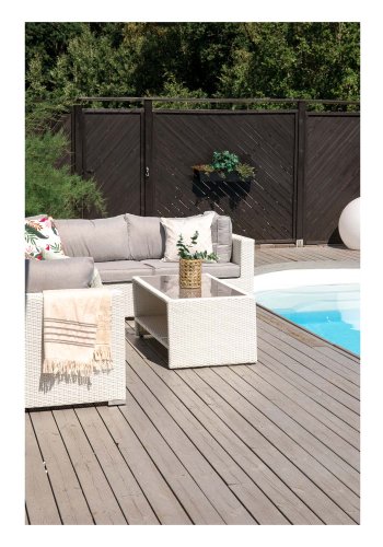 VENTURE DESIGN Amazon modul sofa havest 3+2+1 m. gr hynder - hvid rattan og aluminium 