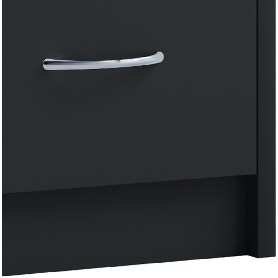 Boxal Maxi sengebord, m. 3 skuffer - sort tr