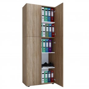 Lona reol, m. 4 lger og 4 hylder - natur tr