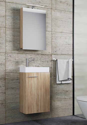 Slito badevrelsesmbelst - spejlglas, keramik og natur tr