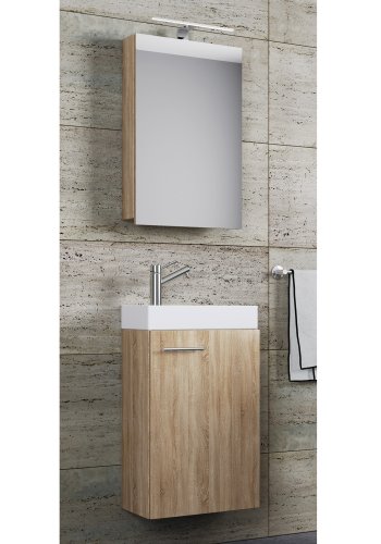 Slito badevrelsesmbelst - spejlglas, keramik og natur tr