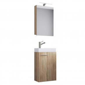 Slito badevrelsesmbelst - spejlglas, keramik og natur tr