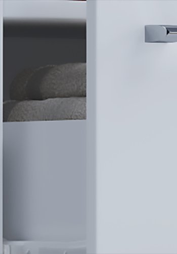 VCB 5 vgskab, m. 1 rum og 2 skuffer - hvid melamin