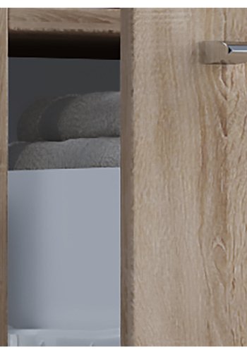 VCB 5 vgskab, m. 1 rum og 2 skuffer - natur melamin