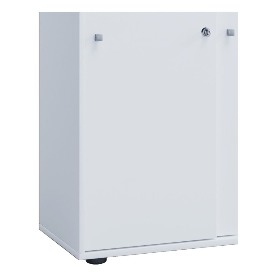 Lona XXL skab, m. 4 skydelger og 3 hylder - hvid tr