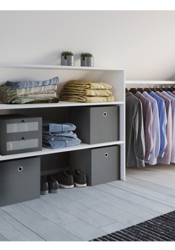 Dacho tjreol til skr vgge, m. 2 hylder og bjlestang - hvid tr