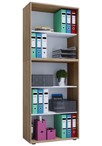 Lona XXL reol, m. 4 hylder - natur og hvid tr