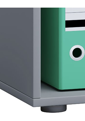 Lona XXL reol, m. 4 hylder - gr og hvid tr