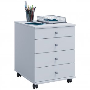 Lona Mini skuffesektion, m. 4 skuffer - hvid tr