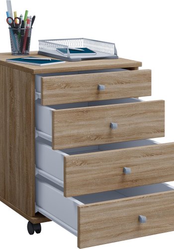 Lona Mini skuffesektion, m. 4 skuffer - natur tr