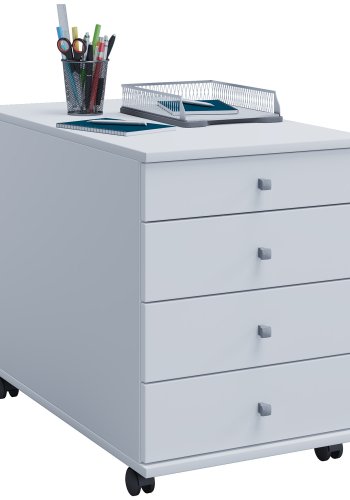 Lona Maxi skuffesektion, m. 4 hylder - hvid tr