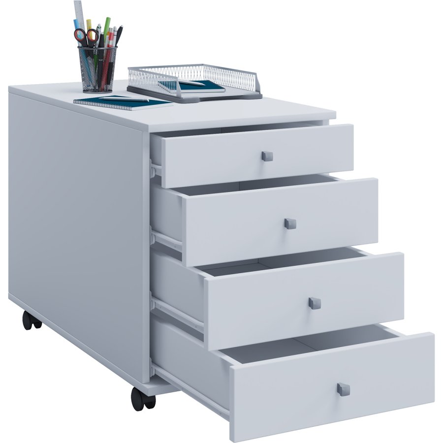 Lona Maxi skuffesektion, m. 4 hylder - hvid tr