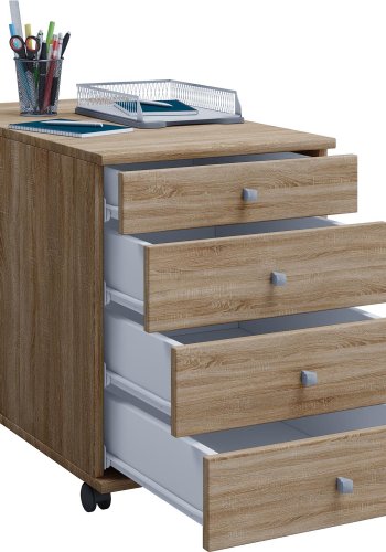 Lona Maxi skuffesektion, m. 4 skuffer - natur tr