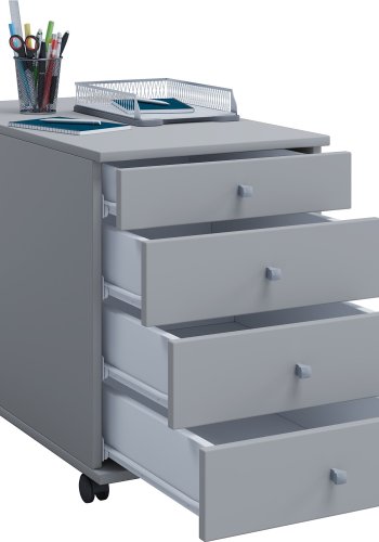 Lona Maxi skuffesektion, m. 4 skuffer - gr tr