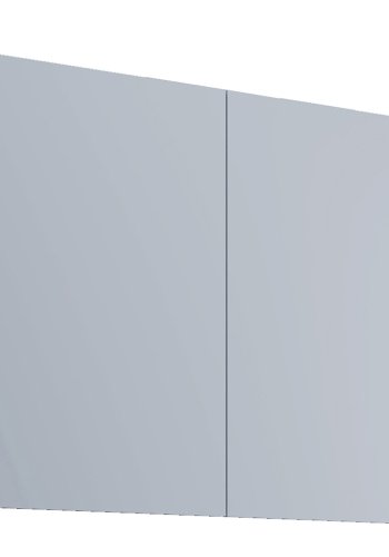 VCB 1 spejlkabinet vgskab, m. 2 lger og 1 hylde - spejlglas og sort melamin 