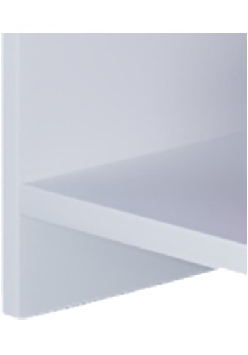 Tindus sofabord, m. 3 hylder og 1 skuffe - hvid tr