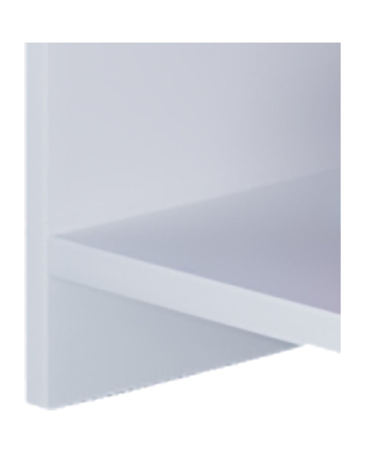 Tindus sofabord, m. 3 hylder og 1 skuffe - hvid tr