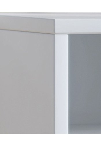 Hinsol L skoskab, m. 20 hylder - hvid tr