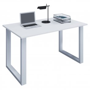 Lona U-feet skrivebord - hvid tr og metal (140x80) 