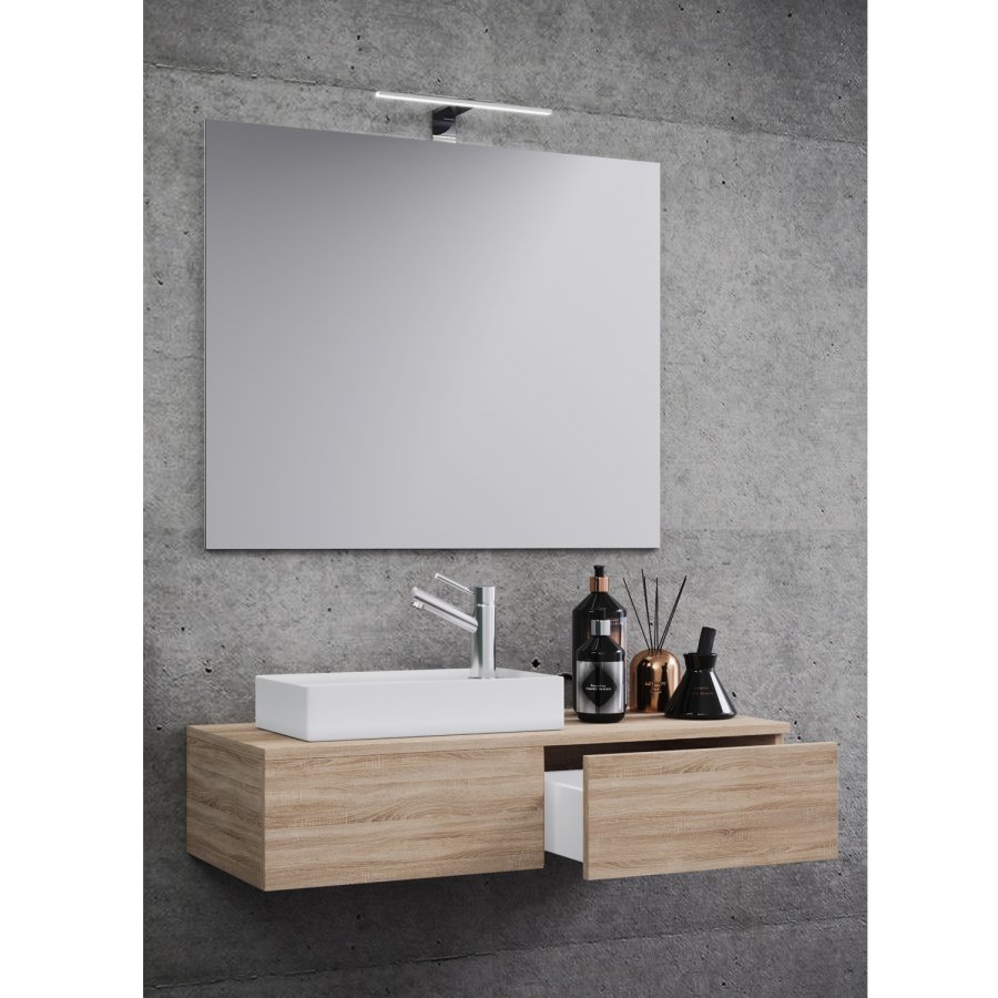 Gudas badevrelsesmbelst - spejlglas, keramik og natur melamin