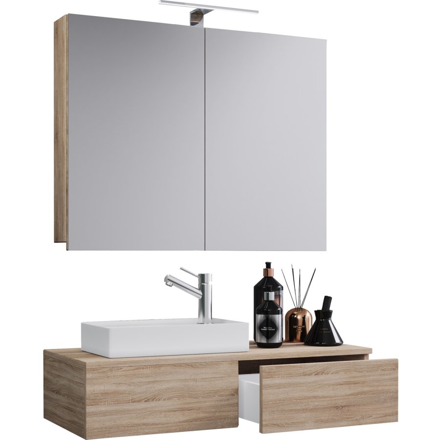 Gudas badevrelsesmbelst - spejlglas, keramik og natur melamin