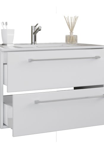 badevrelsesmbelst - keramik og hvid melamin