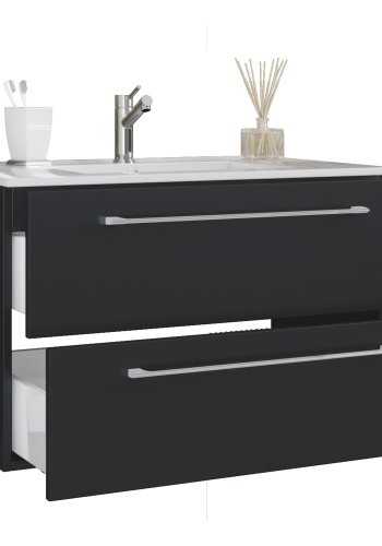 badevrelsesmbelst - keramik og sort melamin