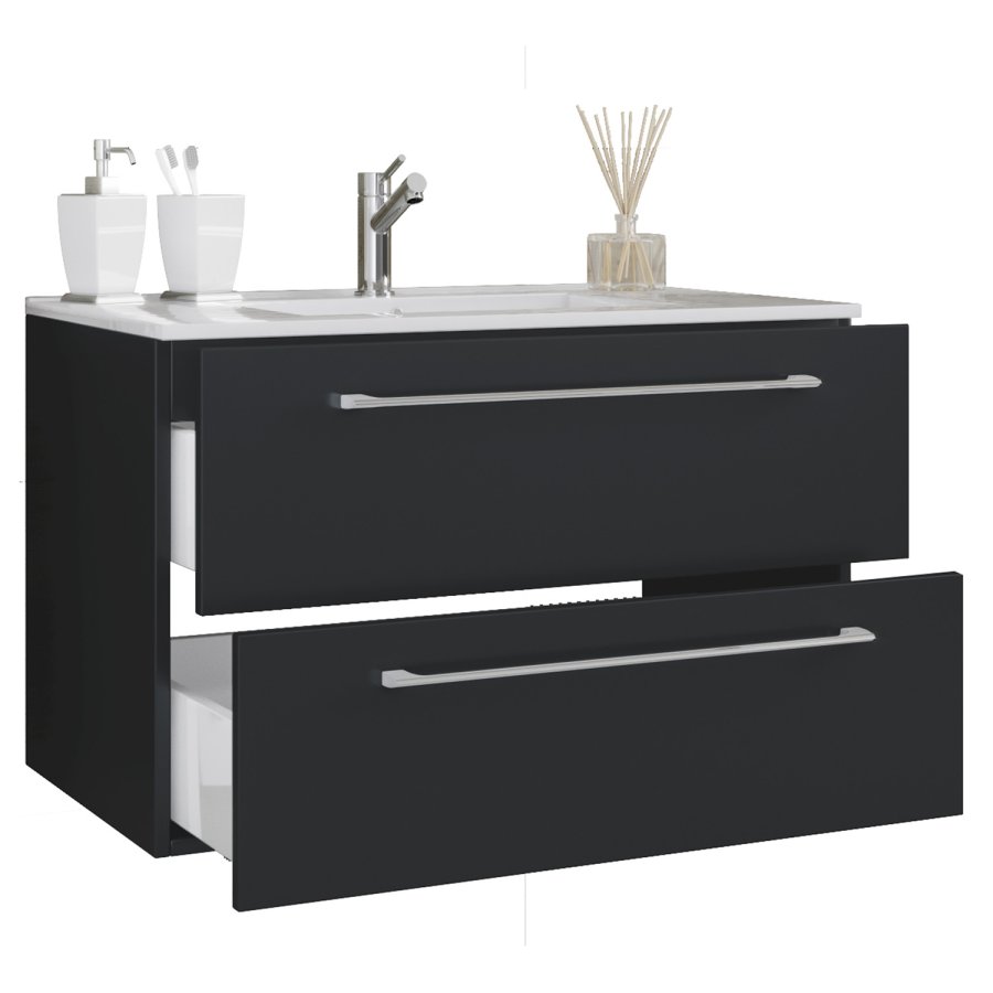 badevrelsesmbelst - keramik og sort melamin