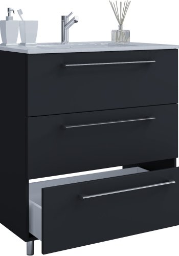 badevrelsesmbelst, m. ben - keramik og sort melamin