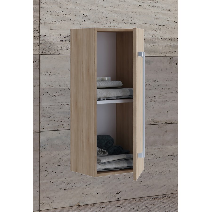 VCB 3 vgskab, m. 1 lge og 1 hylde - natur melamin