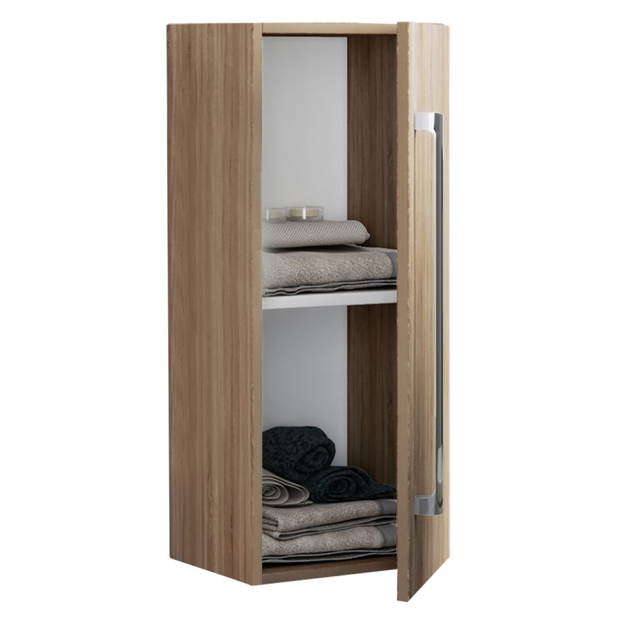 VCB 3 vgskab, m. 1 lge og 1 hylde - natur melamin