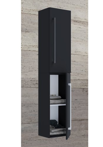 VCB 6 vgskab, m. 2 lger og 2 hylder - sort melamin