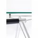 KARE DESIGN Officia skrivebord - klar glas og metal (160x80)