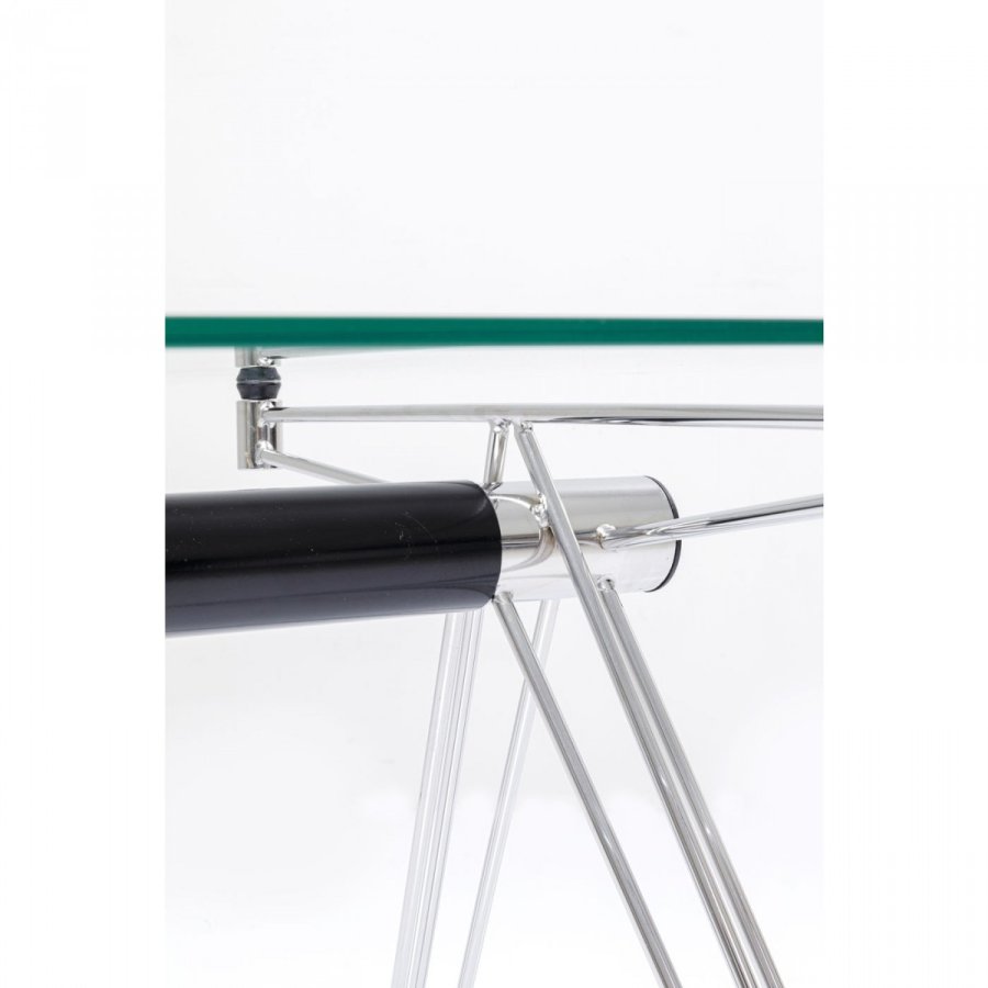 KARE DESIGN Officia skrivebord - klar glas og metal (160x80)